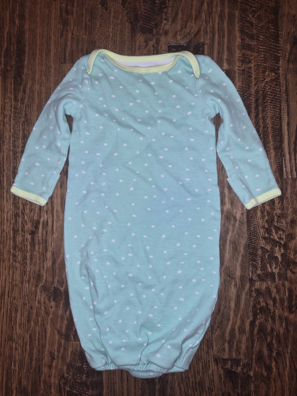 Infant Baby Oh Joy! Mint Long-Sleeve Sleep Gown Cuff Mitten Sz 3-6 Months